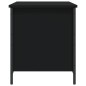 vidaXL Banco con almacenaje madera de ingeniería negro 80x42,5x50 cm vidaXL Banco con almacenaje madera de ingeniería negro 80x42,5x50 cm