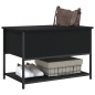 vidaXL Banco con almacenaje madera de ingeniería negro 70x42,5x47 cm vidaXL Banco con almacenaje madera de ingeniería negro 70x42,5x47 cm