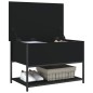 vidaXL Banco con almacenaje madera de ingeniería negro 70x42,5x47 cm vidaXL Banco con almacenaje madera de ingeniería negro 70x42,5x47 cm