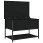 vidaXL Banco con almacenaje madera de ingeniería negro 70x42,5x47 cm vidaXL Banco con almacenaje madera de ingeniería negro 70x42,5x47 cm