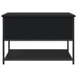 vidaXL Banco con almacenaje madera de ingeniería negro 70x42,5x47 cm vidaXL Banco con almacenaje madera de ingeniería negro 70x42,5x47 cm