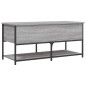 vidaXL Banco de almacenaje madera ingeniería gris Sonoma 100x42,5x47cm