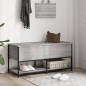 vidaXL Banco de almacenaje madera ingeniería gris Sonoma 100x42,5x47cm