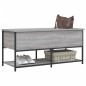 vidaXL Banco de almacenaje madera ingeniería gris Sonoma 100x42,5x47cm