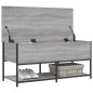 vidaXL Banco de almacenaje madera ingeniería gris Sonoma 100x42,5x47cm