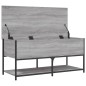 vidaXL Banco de almacenaje madera ingeniería gris Sonoma 100x42,5x47cm