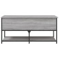 vidaXL Banco de almacenaje madera ingeniería gris Sonoma 100x42,5x47cm
