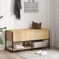 vidaXL Banco almacenaje madera ingeniería roble Sonoma 100x42,5x47 cm vidaXL Banco almacenaje madera ingeniería roble Sonoma 100x42,5x47 cm