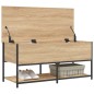 vidaXL Banco almacenaje madera ingeniería roble Sonoma 100x42,5x47 cm vidaXL Banco almacenaje madera ingeniería roble Sonoma 100x42,5x47 cm