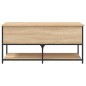 vidaXL Banco almacenaje madera ingeniería roble Sonoma 100x42,5x47 cm vidaXL Banco almacenaje madera ingeniería roble Sonoma 100x42,5x47 cm