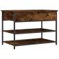 vidaXL Banco zapatero madera de ingeniería roble ahumado 70x42,5x50 cm vidaXL Banco zapatero madera de ingeniería roble ahumado 70x42,5x50 cm