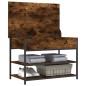 vidaXL Banco zapatero madera de ingeniería roble ahumado 70x42,5x50 cm vidaXL Banco zapatero madera de ingeniería roble ahumado 70x42,5x50 cm