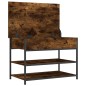 vidaXL Banco zapatero madera de ingeniería roble ahumado 70x42,5x50 cm vidaXL Banco zapatero madera de ingeniería roble ahumado 70x42,5x50 cm