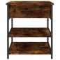 vidaXL Banco zapatero madera de ingeniería roble ahumado 70x42,5x50 cm vidaXL Banco zapatero madera de ingeniería roble ahumado 70x42,5x50 cm
