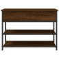 vidaXL Banco zapatero madera de ingeniería roble ahumado 70x42,5x50 cm vidaXL Banco zapatero madera de ingeniería roble ahumado 70x42,5x50 cm