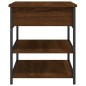 vidaXL Banco zapatero madera de ingeniería roble ahumado 70x42,5x50 cm vidaXL Banco zapatero madera de ingeniería roble ahumado 70x42,5x50 cm
