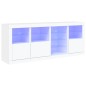 vidaXL Aparador con luces LED blanco 164x37x67 cm vidaXL Aparador con luces LED blanco 164x37x67 cm