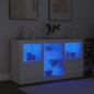 vidaXL Aparador con luces LED blanco 123x37x67 cm vidaXL Aparador con luces LED blanco 123x37x67 cm