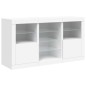 vidaXL Aparador con luces LED blanco 123x37x67 cm vidaXL Aparador con luces LED blanco 123x37x67 cm
