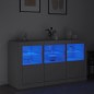 vidaXL Aparador con luces LED blanco 123x37x67 cm vidaXL Aparador con luces LED blanco 123x37x67 cm