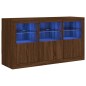 vidaXL Aparador con luces LED marrón roble 123x37x67 cm vidaXL Aparador con luces LED marrón roble 123x37x67 cm