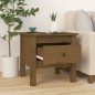 vidaXL Mesa auxiliar de madera maciza de pino marrón miel 40x40x39 cm