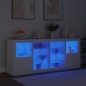 vidaXL Aparador con luces LED blanco 163x37x67 cm vidaXL Aparador con luces LED blanco 163x37x67 cm