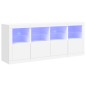 vidaXL Aparador con luces LED blanco 163x37x67 cm vidaXL Aparador con luces LED blanco 163x37x67 cm