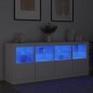 vidaXL Aparador con luces LED blanco 163x37x67 cm vidaXL Aparador con luces LED blanco 163x37x67 cm
