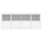 vidaXL Aparador con luces LED blanco 163x37x67 cm vidaXL Aparador con luces LED blanco 163x37x67 cm