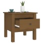 vidaXL Mesa auxiliar de madera maciza de pino marrón miel 40x40x39 cm