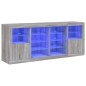 vidaXL Aparador con luces LED gris Sonoma 163x37x67 cm vidaXL Aparador con luces LED gris Sonoma 163x37x67 cm