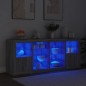 vidaXL Aparador con luces LED gris Sonoma 163x37x67 cm vidaXL Aparador con luces LED gris Sonoma 163x37x67 cm