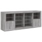 vidaXL Aparador con luces LED gris Sonoma 163x37x67 cm vidaXL Aparador con luces LED gris Sonoma 163x37x67 cm