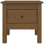 vidaXL Mesa auxiliar de madera maciza de pino marrón miel 40x40x39 cm