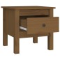 vidaXL Mesa auxiliar de madera maciza de pino marrón miel 40x40x39 cm