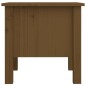 vidaXL Mesa auxiliar de madera maciza de pino marrón miel 40x40x39 cm