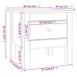 vidaXL Mesa auxiliar de madera maciza de pino marrón miel 40x40x39 cm
