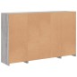 vidaXL Aparador con luz LED 3 pzas madera de ingeniería gris Sonoma vidaXL Aparador con luz LED 3 pzas madera de ingeniería gris Sonoma