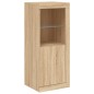 vidaXL Aparador con luz LED 3 piezas madera de ingeniería roble sonoma vidaXL Aparador con luz LED 3 piezas madera de ingeniería roble sonoma