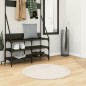 vidaXL Alfombra pelo largo aspecto brillante ISTAN crema Ø 80 cm vidaXL Alfombra pelo largo aspecto brillante ISTAN crema Ø 80 cm