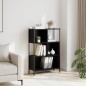 vidaXL Estantería de madera de ingeniería negra 72x28x109 cm vidaXL Estantería de madera de ingeniería negra 72x28x109 cm