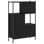 vidaXL Estantería de madera de ingeniería negra 72x28x109 cm vidaXL Estantería de madera de ingeniería negra 72x28x109 cm
