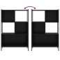 vidaXL Estantería de madera de ingeniería negra 72x28x109 cm vidaXL Estantería de madera de ingeniería negra 72x28x109 cm