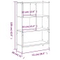 vidaXL Estantería de madera de ingeniería negra 72x28x109 cm vidaXL Estantería de madera de ingeniería negra 72x28x109 cm
