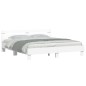vidaXL Estructura de cama con cabecero y luces LED blanca 200x200 cm vidaXL Estructura de cama con cabecero y luces LED blanca 200x200 cm
