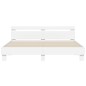 vidaXL Estructura de cama con cabecero y luces LED blanca 200x200 cm vidaXL Estructura de cama con cabecero y luces LED blanca 200x200 cm