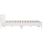 vidaXL Estructura de cama con cabecero y luces LED blanca 200x200 cm vidaXL Estructura de cama con cabecero y luces LED blanca 200x200 cm