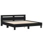 vidaXL Estructura de cama cabecero y luces LED negra 180x200 cm vidaXL Estructura de cama cabecero y luces LED negra 180x200 cm