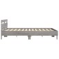 vidaXL Estructura de cama cabecero y luces LED gris Sonoma 180x200 cm vidaXL Estructura de cama cabecero y luces LED gris Sonoma 180x200 cm